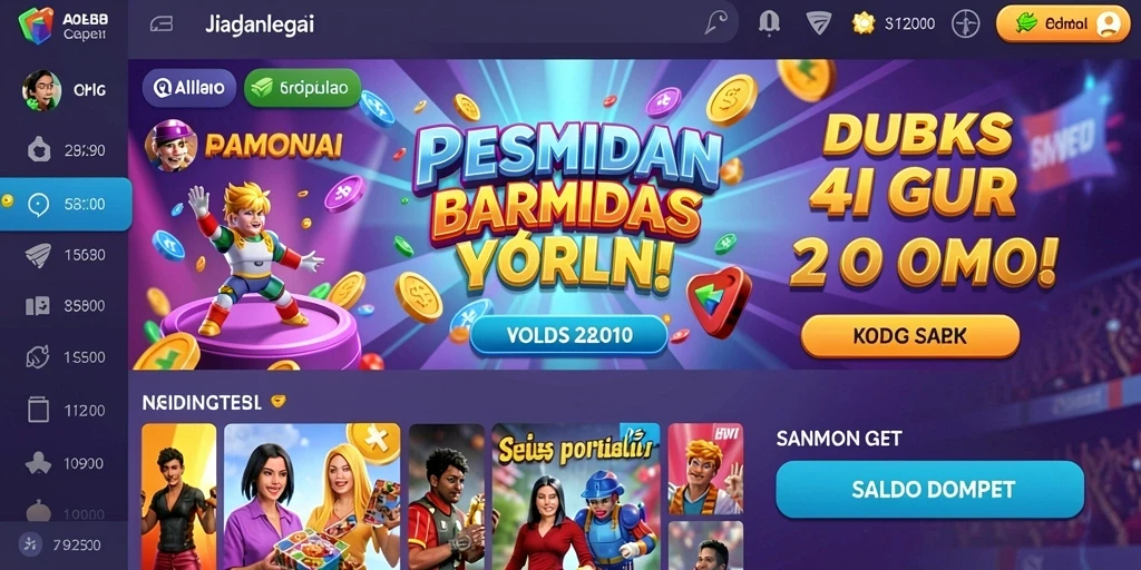 Tampilan utama yang menarik dengan menu navigasi yang mudah.
