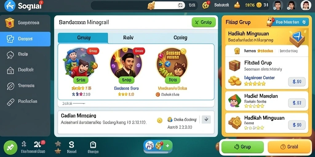 Tampilan awal permainan yang menarik dan penuh warna.