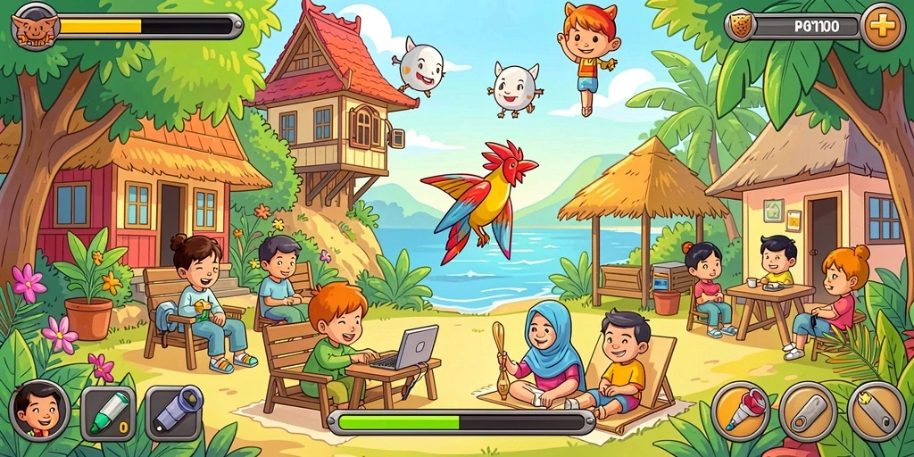 Tampilan menu utama yang menarik dan mudah digunakan.