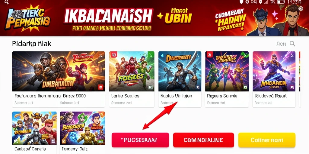 Tampilan antarmuka permainan yang intuitif dan ramah pengguna.