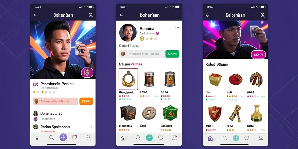 Screenshot antarmuka permainan yang menarik.